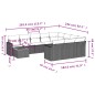 vidaXL 11-tlg. Garten-Sofagarnitur mit Kissen Schwarz Poly Rattan vidaXL 11-tlg. Garten-Sofagarnitur mit Kissen Schwarz Poly Rattan