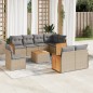 vidaXL 9-tlg. Garten-Sofagarnitur mit Kissen Beige Poly Rattan vidaXL 9-tlg. Garten-Sofagarnitur mit Kissen Beige Poly Rattan