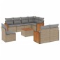 vidaXL 9-tlg. Garten-Sofagarnitur mit Kissen Beige Poly Rattan vidaXL 9-tlg. Garten-Sofagarnitur mit Kissen Beige Poly Rattan