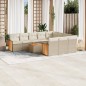 vidaXL 11-tlg. Garten-Sofagarnitur mit Kissen Beige Poly Rattan vidaXL 11-tlg. Garten-Sofagarnitur mit Kissen Beige Poly Rattan