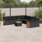 vidaXL 11-tlg. Garten-Sofagarnitur mit Kissen Schwarz Poly Rattan vidaXL 11-tlg. Garten-Sofagarnitur mit Kissen Schwarz Poly Rattan