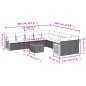 vidaXL 11-tlg. Garten-Sofagarnitur mit Kissen Schwarz Poly Rattan vidaXL 11-tlg. Garten-Sofagarnitur mit Kissen Schwarz Poly Rattan