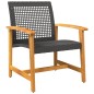 vidaXL 5-tlg. Garten-Lounge-Set Schwarz Poly Rattan und Akazienholz vidaXL 5-tlg. Garten-Lounge-Set Schwarz Poly Rattan und Akazienholz