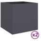 vidaXL Pflanzkübel 2 Stk. Anthrazit 49x47x46 cm Kaltgewalzter Stahl vidaXL Pflanzkübel 2 Stk. Anthrazit 49x47x46 cm Kaltgewalzter Stahl