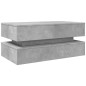 vidaXL Couchtisch mit LED-Leuchten Betongrau 90x50x40 cm vidaXL Couchtisch mit LED-Leuchten Betongrau 90x50x40 cm