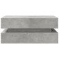 vidaXL Couchtisch mit LED-Leuchten Betongrau 90x50x40 cm vidaXL Couchtisch mit LED-Leuchten Betongrau 90x50x40 cm