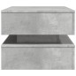 vidaXL Couchtisch mit LED-Leuchten Betongrau 90x50x40 cm vidaXL Couchtisch mit LED-Leuchten Betongrau 90x50x40 cm