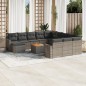 vidaXL 13-tlg. Garten-Sofagarnitur mit Kissen Grau Poly Rattan vidaXL 13-tlg. Garten-Sofagarnitur mit Kissen Grau Poly Rattan