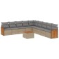 vidaXL 10-tlg. Garten-Sofagarnitur mit Kissen Beige Poly Rattan vidaXL 10-tlg. Garten-Sofagarnitur mit Kissen Beige Poly Rattan