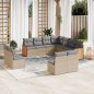 vidaXL 11-tlg. Garten-Sofagarnitur mit Kissen Beige Poly Rattan vidaXL 11-tlg. Garten-Sofagarnitur mit Kissen Beige Poly Rattan