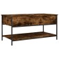 vidaXL Couchtisch Räuchereiche 100x50x50 cm Holzwerkstoff und Metall vidaXL Couchtisch Räuchereiche 100x50x50 cm Holzwerkstoff und Metall
