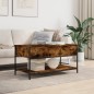 vidaXL Couchtisch Räuchereiche 100x50x50 cm Holzwerkstoff und Metall vidaXL Couchtisch Räuchereiche 100x50x50 cm Holzwerkstoff und Metall