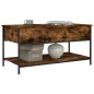 vidaXL Couchtisch Räuchereiche 100x50x50 cm Holzwerkstoff und Metall vidaXL Couchtisch Räuchereiche 100x50x50 cm Holzwerkstoff und Metall