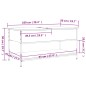 vidaXL Couchtisch Räuchereiche 100x50x50 cm Holzwerkstoff und Metall vidaXL Couchtisch Räuchereiche 100x50x50 cm Holzwerkstoff und Metall