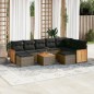 vidaXL 10-tlg. Garten-Sofagarnitur mit Kissen Grau Poly Rattan vidaXL 10-tlg. Garten-Sofagarnitur mit Kissen Grau Poly Rattan