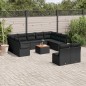 vidaXL 12-tlg. Garten-Sofagarnitur mit Kissen Schwarz Poly Rattan vidaXL 12-tlg. Garten-Sofagarnitur mit Kissen Schwarz Poly Rattan