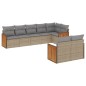 vidaXL 8-tlg. Garten-Sofagarnitur mit Kissen Beige Poly Rattan vidaXL 8-tlg. Garten-Sofagarnitur mit Kissen Beige Poly Rattan