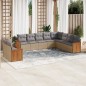 vidaXL 10-tlg. Garten-Sofagarnitur mit Kissen Beige Poly Rattan vidaXL 10-tlg. Garten-Sofagarnitur mit Kissen Beige Poly Rattan