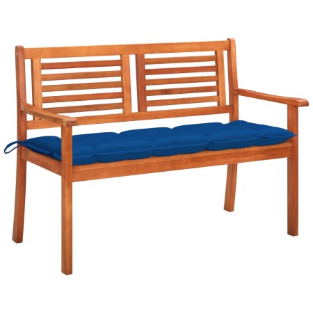 vidaXL 2-Sitzer-Gartenbank mit Auflage 120 cm Massivholz Eukalyptus