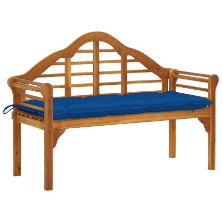 vidaXL Queen-Gartenbank mit Auflage 135 cm Massivholz Akazie