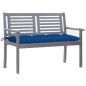 vidaXL 2-Sitzer-Gartenbank mit Auflage 120 cm Grau Eukalyptusholz vidaXL 2-Sitzer-Gartenbank mit Auflage 120 cm Grau Eukalyptusholz
