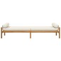 vidaXL Gartenbank mit Kissen Beige Poly Rattan Akazie vidaXL Gartenbank mit Kissen Beige Poly Rattan Akazie