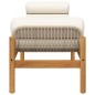vidaXL Gartenbank mit Kissen Beige Poly Rattan Akazie vidaXL Gartenbank mit Kissen Beige Poly Rattan Akazie