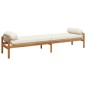 vidaXL Gartenbank mit Kissen Beige Poly Rattan Akazie vidaXL Gartenbank mit Kissen Beige Poly Rattan Akazie