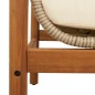 vidaXL Gartenbank mit Kissen Beige Poly Rattan Akazie vidaXL Gartenbank mit Kissen Beige Poly Rattan Akazie
