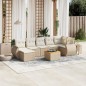 vidaXL 8-tlg. Garten-Sofagarnitur mit Kissen Beige Poly Rattan vidaXL 8-tlg. Garten-Sofagarnitur mit Kissen Beige Poly Rattan