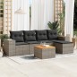 vidaXL 6-tlg. Garten-Sofagarnitur mit Kissen Grau Poly Rattan vidaXL 6-tlg. Garten-Sofagarnitur mit Kissen Grau Poly Rattan