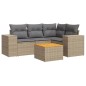 vidaXL 5-tlg. Garten-Sofagarnitur mit Kissen Beige Poly Rattan vidaXL 5-tlg. Garten-Sofagarnitur mit Kissen Beige Poly Rattan