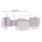 vidaXL 5-tlg. Garten-Sofagarnitur mit Kissen Grau Poly Rattan vidaXL 5-tlg. Garten-Sofagarnitur mit Kissen Grau Poly Rattan
