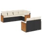 vidaXL 7-tlg. Garten-Sofagarnitur mit Kissen Schwarz Poly Rattan vidaXL 7-tlg. Garten-Sofagarnitur mit Kissen Schwarz Poly Rattan