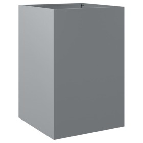 vidaXL Pflanzkübel Silbern 52x48x75 cm Verzinkter Stahl
