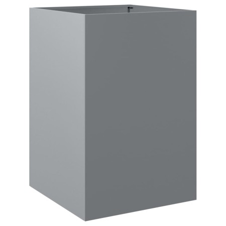 vidaXL Pflanzkübel Silbern 52x48x75 cm Verzinkter Stahl