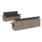 vidaXL 8-tlg. Garten-Sofagarnitur mit Kissen Grau Poly Rattan vidaXL 8-tlg. Garten-Sofagarnitur mit Kissen Grau Poly Rattan