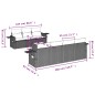 vidaXL 8-tlg. Garten-Sofagarnitur mit Kissen Grau Poly Rattan vidaXL 8-tlg. Garten-Sofagarnitur mit Kissen Grau Poly Rattan