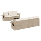 vidaXL 8-tlg. Garten-Sofagarnitur mit Kissen Beige Poly Rattan vidaXL 8-tlg. Garten-Sofagarnitur mit Kissen Beige Poly Rattan
