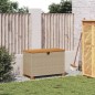 vidaXL Gartentruhe Beige 80x40x48 cm Poly Rattan Akazienholz vidaXL Gartentruhe Beige 80x40x48 cm Poly Rattan Akazienholz