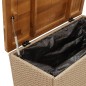 vidaXL Gartentruhe Beige 80x40x48 cm Poly Rattan Akazienholz vidaXL Gartentruhe Beige 80x40x48 cm Poly Rattan Akazienholz