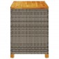vidaXL Gartentruhe Grau 110x55x63 cm Poly Rattan Akazienholz vidaXL Gartentruhe Grau 110x55x63 cm Poly Rattan Akazienholz