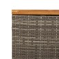 vidaXL Gartentruhe Grau 110x55x63 cm Poly Rattan Akazienholz vidaXL Gartentruhe Grau 110x55x63 cm Poly Rattan Akazienholz