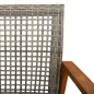 vidaXL Gartenbank Grau 112 cm Poly Rattan und Akazienholz vidaXL Gartenbank Grau 112 cm Poly Rattan und Akazienholz