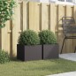 vidaXL Pflanzkübel 2 Stk. Schwarz 32x30x29 cm Kaltgewalzter Stahl vidaXL Pflanzkübel 2 Stk. Schwarz 32x30x29 cm Kaltgewalzter Stahl