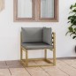 Garten-Ecksofa mit Kissen in Grün Imprägniertes Kiefernholz Garten-Ecksofa mit Kissen in Grün Imprägniertes Kiefernholz