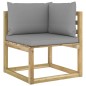 Garten-Ecksofa mit Kissen in Grün Imprägniertes Kiefernholz Garten-Ecksofa mit Kissen in Grün Imprägniertes Kiefernholz