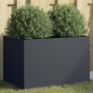 vidaXL Pflanzkübel Anthrazit 62x40x39 cm Kaltgewalzter Stahl vidaXL Pflanzkübel Anthrazit 62x40x39 cm Kaltgewalzter Stahl
