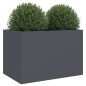 vidaXL Pflanzkübel Anthrazit 62x40x39 cm Kaltgewalzter Stahl vidaXL Pflanzkübel Anthrazit 62x40x39 cm Kaltgewalzter Stahl