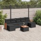 vidaXL 8-tlg. Garten-Sofagarnitur mit Kissen Schwarz Poly Rattan vidaXL 8-tlg. Garten-Sofagarnitur mit Kissen Schwarz Poly Rattan